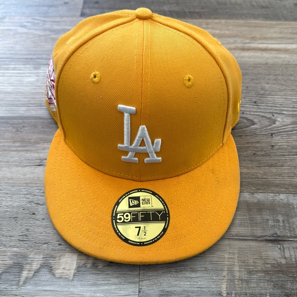 New Era Yellow los angles dodgers hat